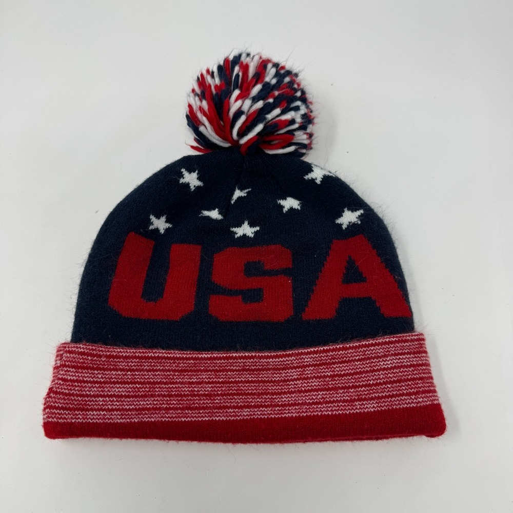 United States Olympic Team USA Apparel Beanie Winter Cap Hat Red White Blue